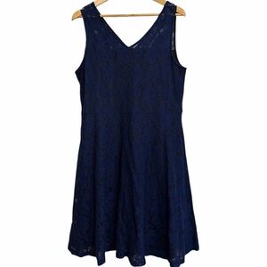 Penningtons Coquette et Coquine Navy Lace Sleeveless Fit & Flare Dress L